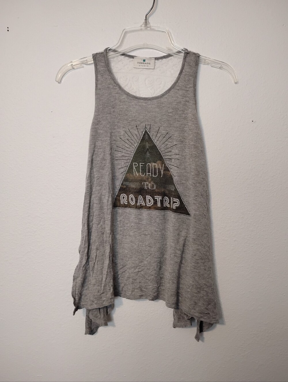 Threads Studio Roadtrip Double Open Side Lace Tank Top Cover Up